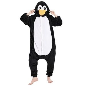 XL Adult penguin onesie with buttons